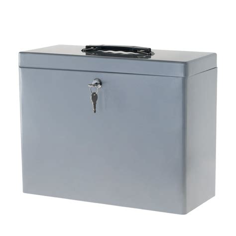 metal file box walmart|lockable metal document box.